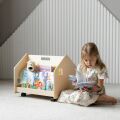 BusyKids Doppelseitiges Bücherregal auf Rollen